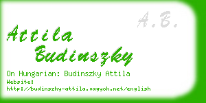 attila budinszky business card